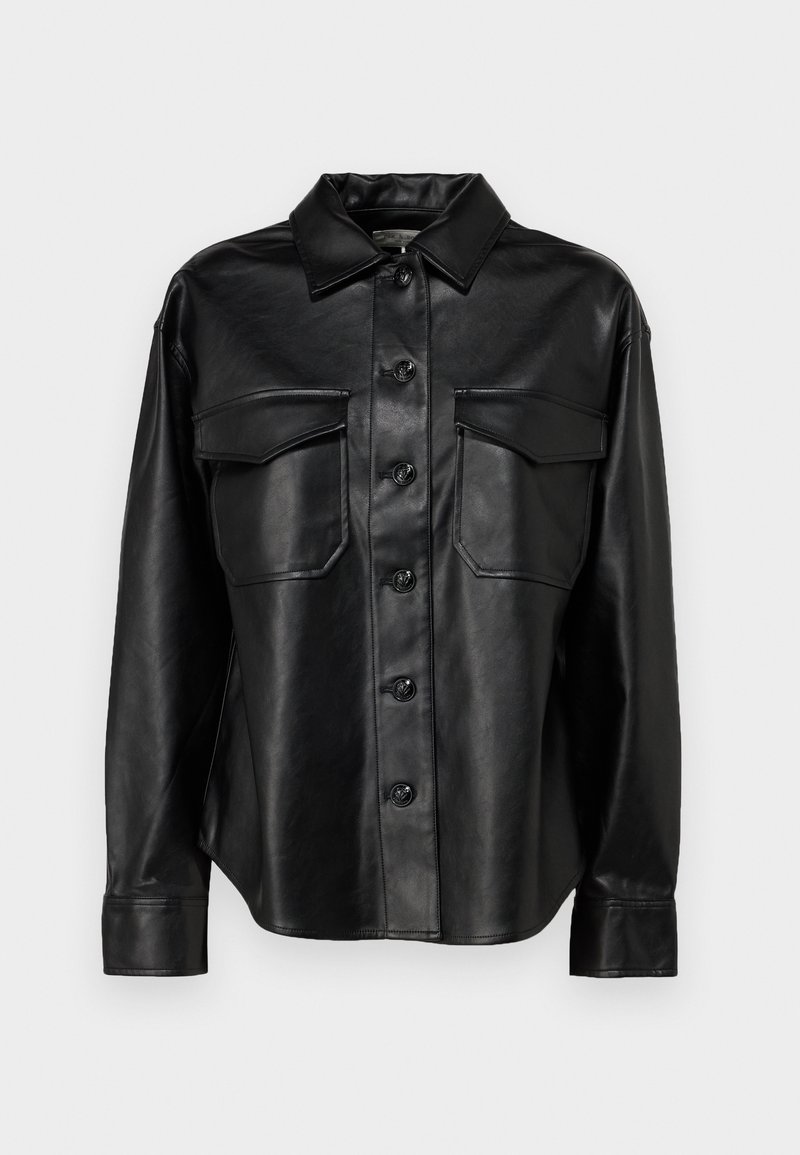 rag & bone Imitatieleren jas zwart