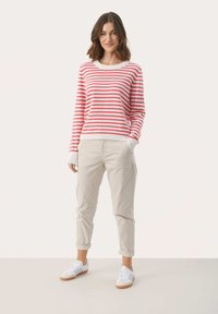 Part Two GERTIE - Svetr - claret red stripe