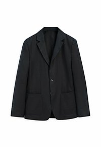 NOTCHED LAPEL COLLAR - Kavaj - mottled dark blue