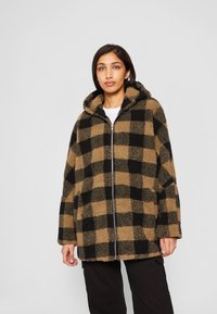 Urban Classics - CHECK SHERPA - Winterjas - softtaupe/black Miniatuurafbeelding 1