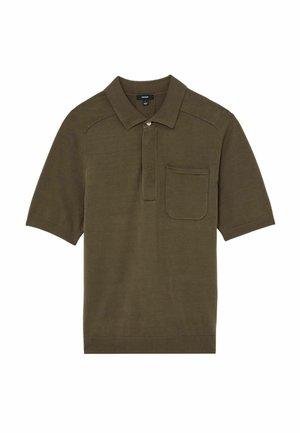 Reiss, REGULAR FIT - SELKIRK COTTON KNIT CONCEALED-PLACKET POLO - Poloshirts - taupe brown