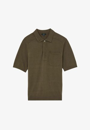 Reiss, REGULAR FIT - SELKIRK COTTON KNIT CONCEALED-PLACKET POLO - Poloshirts - taupe brown