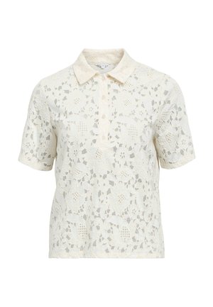 OBJBIANCA S/S LO POLO TOP NOOS - Blúzka - white sand