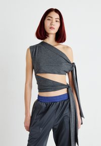 Jaded London DOUBLE KNOTTED - Triko s potiskem - grey