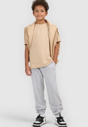 4F, 4F T-SHIRT REGULAR GŁADKI CHŁOPIĘCY - NIEBIESKI 140 (9-10 LAT) - T-shirt de sport - beige