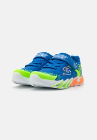 Skechers FLEX-GLOW BOLT - Joggesko - royal/lime/orange/silver
