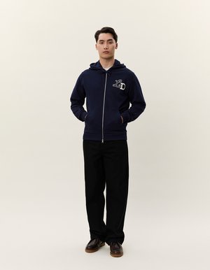ZIPPER HOOD - Mikina so zipsom - dark navy blue