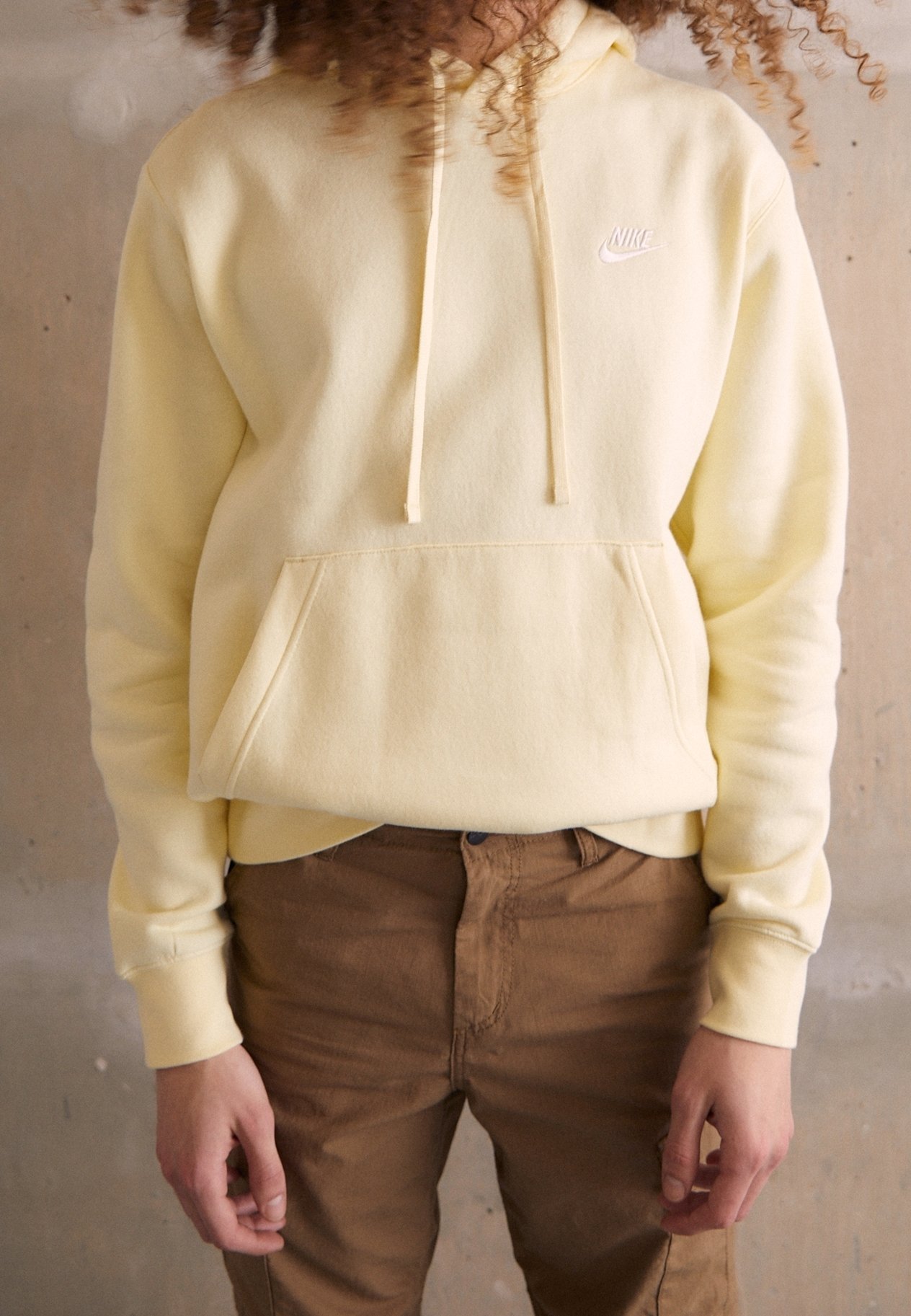 pale yellow nike hoodie
