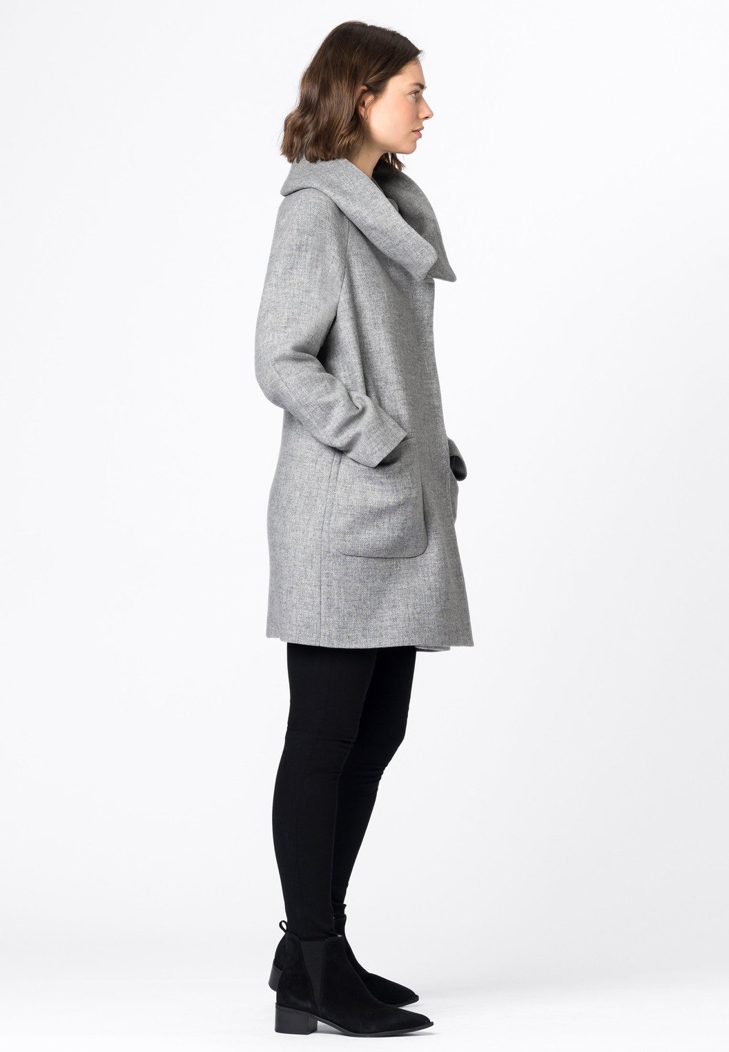 HALLHUBER Mantel hell silber melangezilverkleurig Desires Trui grey melangezilverkleurig Zalando.nl