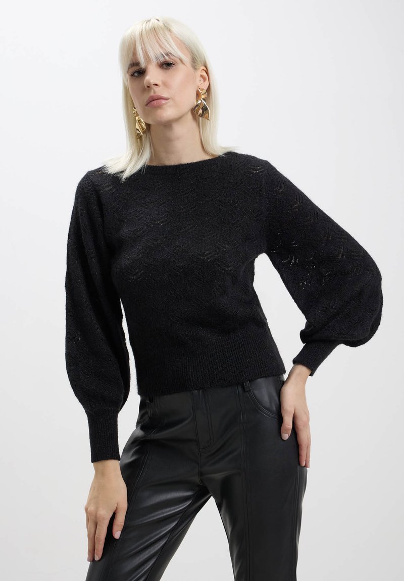 Calliope TRAFORATA - Maglione - nero