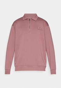 ICON COLLAR 1/4 ZIP - Mikina - maroon mist