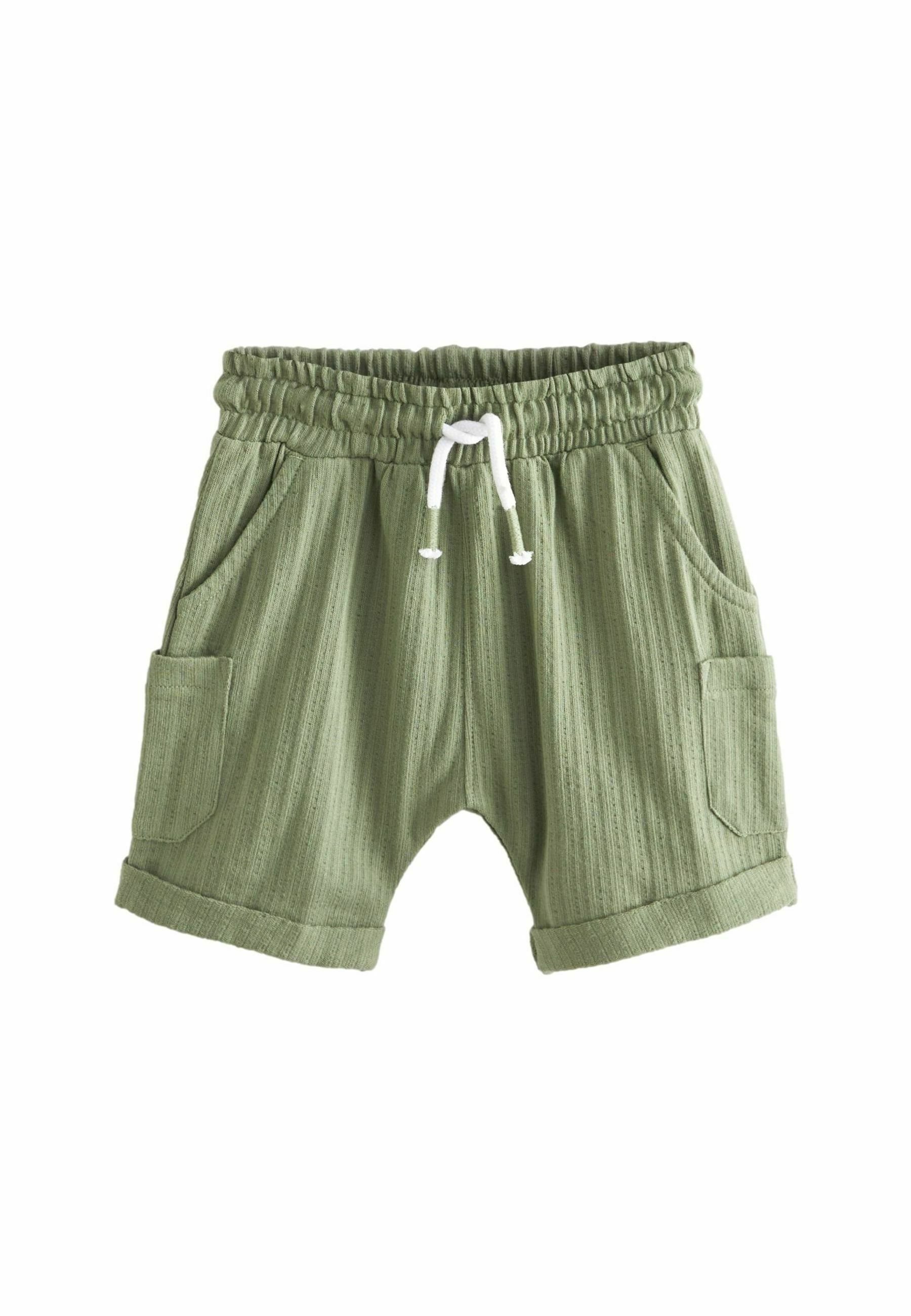 Next LIGHTWEIGHT TEXTURED REGULAR FIT Short khaki green/vert