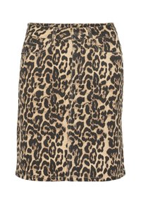 KALEONORA - Kokerrok - naturel leopard print