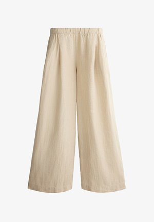 OYSHO, WIDE-LEG TROUSERS - Pantalon classique - beige