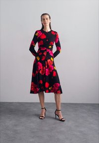 Erdem MIDI LONG SLEEVE DRESS - Jerseykjole - black