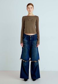 Jaded London DOUBLE LAYER JORT - Wide Leg - denim