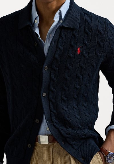 Polo Ralph Lauren CABLE-KNIT CARDIGAN - Chaqueta de punto - hunter navy