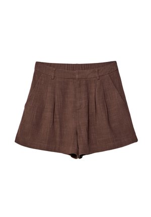 Stradivarius FLOWING - Shorts - dark brown