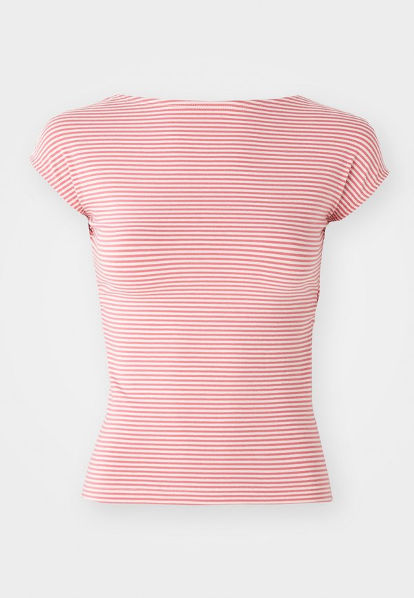 STRIPED BACKLESS TEE - Print T-shirt4