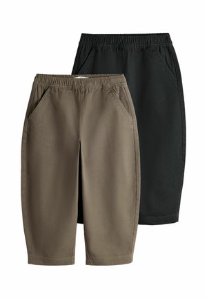 THE SET, 2 PACK BARREL TROUSERS - Nohavice - black