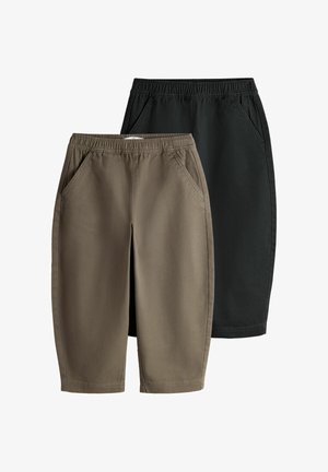 THE SET, 2 PACK BARREL TROUSERS - Pantaloni - black