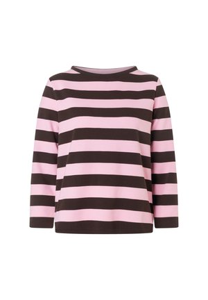 More & More, MORE & MORE KOMPAKTES 3/4 ARM-BOXY-BLOCKSTREIFENSHIRT - Langarmshirt - rose brown stripes