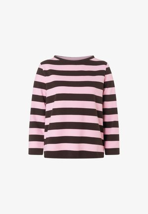 More & More, MORE & MORE KOMPAKTES 3/4 ARM-BOXY-BLOCKSTREIFENSHIRT - Longsleeve - rose brown stripes
