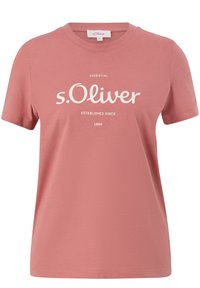 s.Oliver MIT LOG - T-shirt imprimé - altrosa