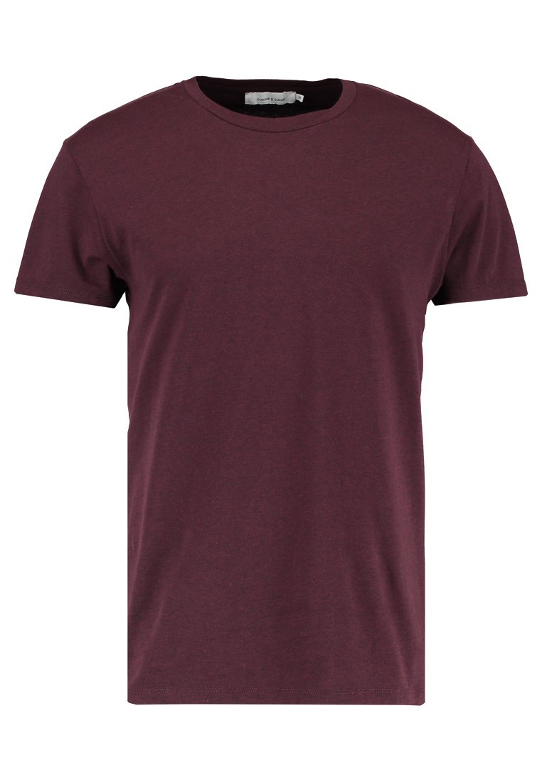 Samsøe Samsøe KRONOS T shirts wineblack melange Felines T skjorte Dame Grå Melert | Fjellsport.no