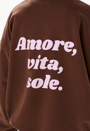 MIRONS, Sweatshirt - brown