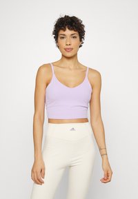 Athleta ELATION V-NECK CROP A-C - Sutiã desportivo de suporte ligeiro - elfin purple