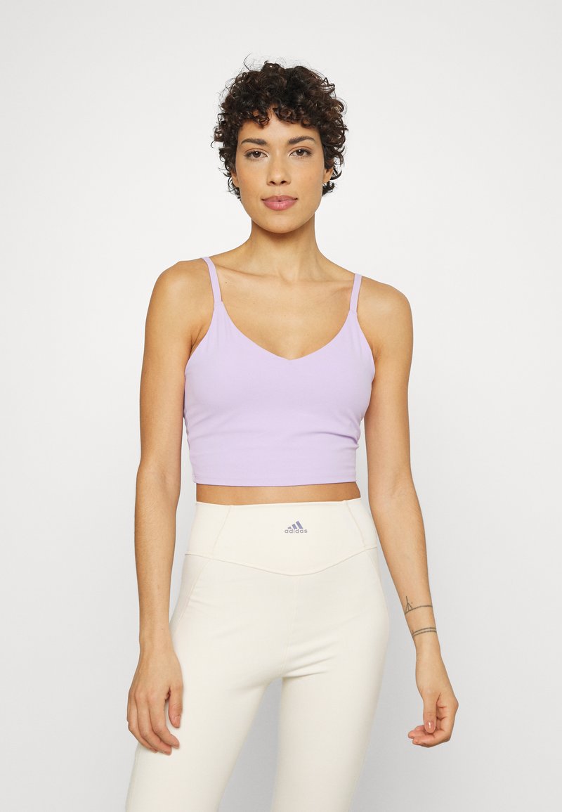 Athleta ELATION V-NECK CROP A-C - Sutiã desportivo de suporte ligeiro - elfin purple
