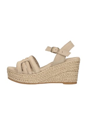 Notre-V, NOTRE-V DAMES SANDALEN MET HAK NV-1040. - Espadrilles - serraje piedra
