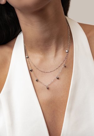 Hey Happiness, CHUNKY HEART LAYERED - Necklace - silver-coloured