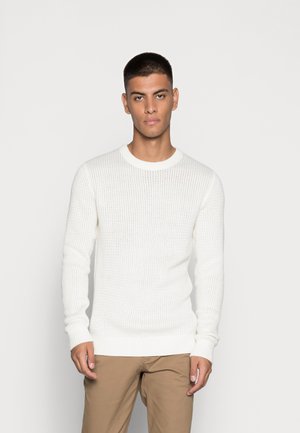 JJGROOVE CREW NECK - Strikkegenser - cloud dancer