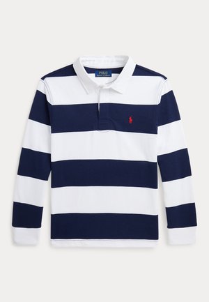 THE ICONIC RUGBY SHIRT - Μπλούζα με μακριά μανίκια - white/cruise navy