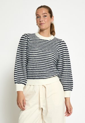 3/4 SLEEVE  - Striktrøje - black/iris stripe