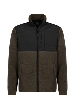 Sublevel, SUBLEVEL FLEECEJACKE MIT STEHKRAGEN UND BRUSTTASCHE - Fleece jacket - dark-green