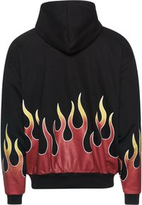 Karl Kani SMALL SIGNATURE FLAME OS - Kapucnis pulóver - black