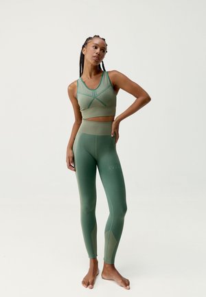 BUDDHA - Leggings - verde oscuro