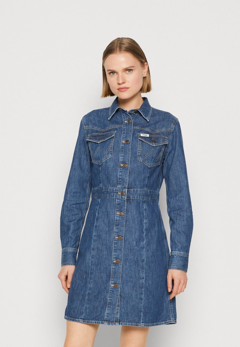 Wrangler Western Denim Jacket Dress 112353126