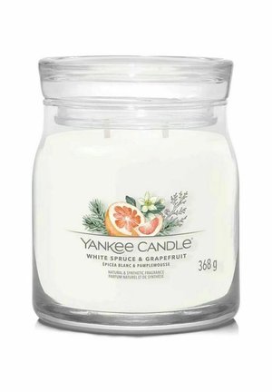YANKEE CANDLE SIGNATURE MEDIUM JAR WHITE SPRUCE & GRAPEFRUIT 368G - Doftljus - white