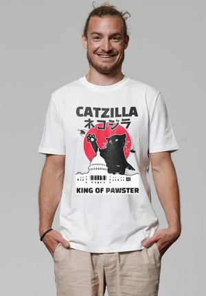 CATZILLA - Print T-shirt - off white