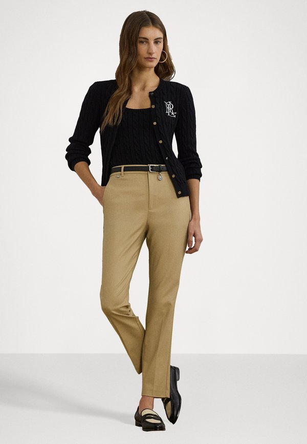 DOUBLE FACED STRETCH COTTON TROUSER - Trousers - beige3