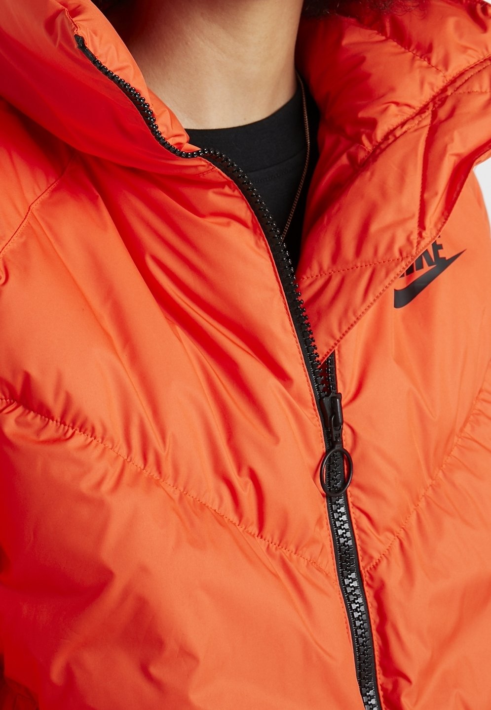 nike puffer jacket women's orange