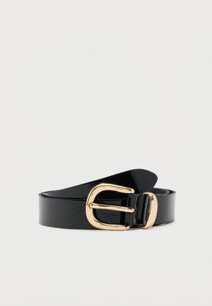 BELT CRASH EFFECT BUCKLE AND LOOP - Poslovni remen - black