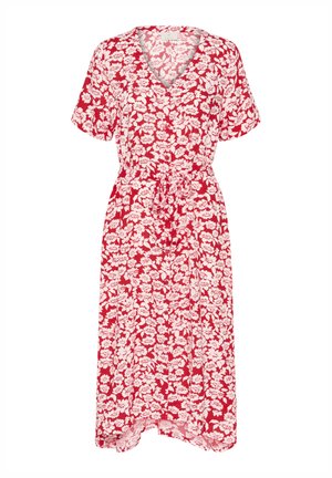 Kaffe BEATHE  - Shirt dress - true red chalk flower print