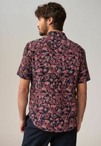 Next REGULAR FIT-SHORT SLEEVE TEXTURED FLORAL PRINTED - Ing - navy blue