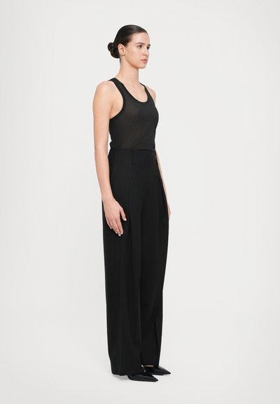 Victoria Beckham HIGH WAIST CINCH TROUSER - Stoffhose - black