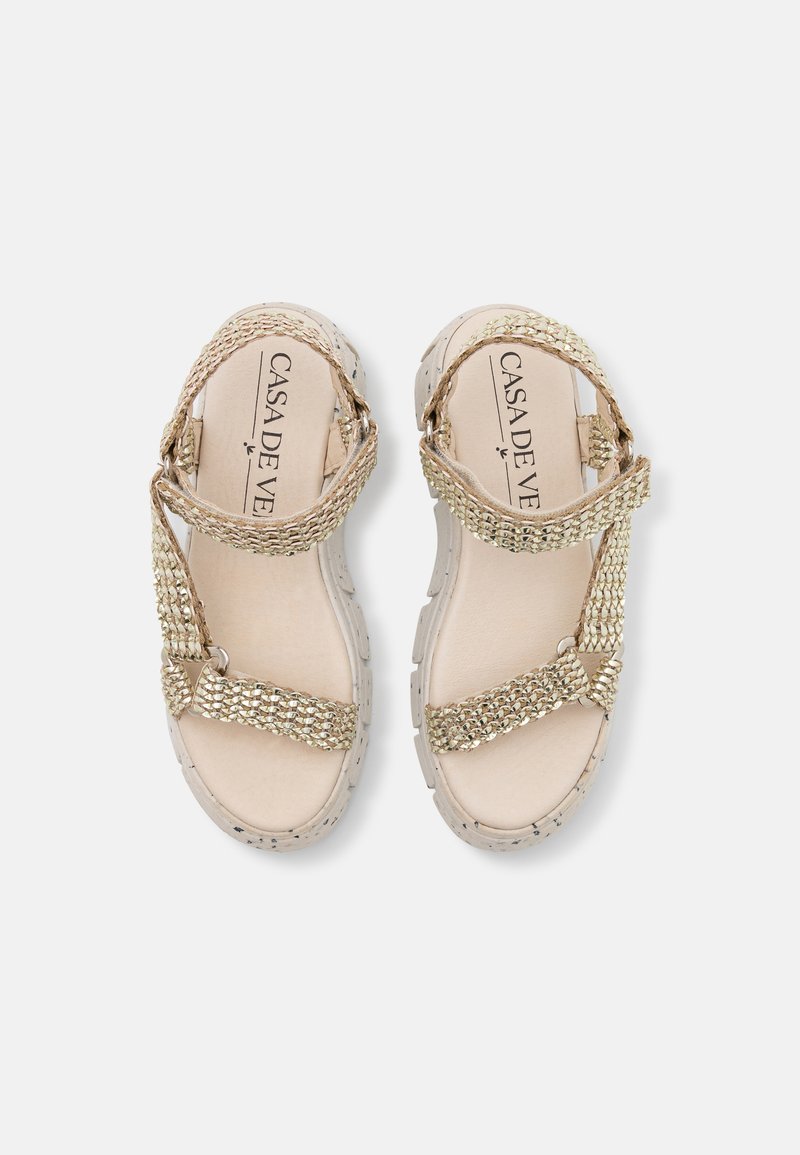 Damen Sneaker | Casa de Vera ARUBA Plateausandalette platino/goldfarben - HD15873 Damen Sneaker | Casa de Vera ARUBA Plateausandalette platino/goldfarben - HD15873